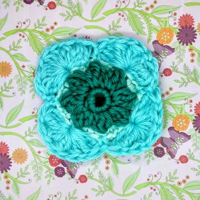 Free crochet patterns - Ice Flower Granny Square