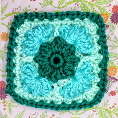 Free crochet patterns - Ice Flower Granny Square