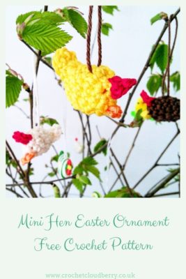 Free crochet pattern - mini hen Easter ornament
