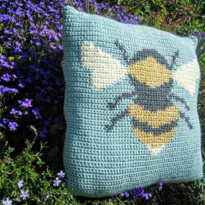 Bee Crochet Cushion Cover