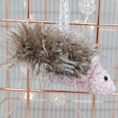 Hedgehog Christmas Bauble - Free Crochet Pattern