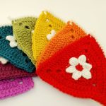 Rainbow bunting -free crochet pattern - crochet cloudberry