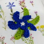 Spring Gentian - Free Crochet Flower Brooch Pattern
