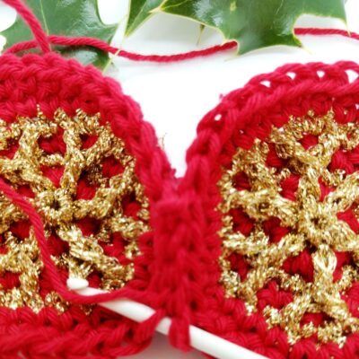 Quick crochet Christmas ornamet - free crochet pattern - Crochet Cloudberry