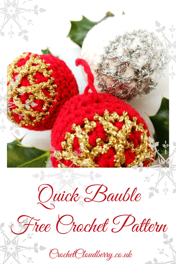Quick crochet Christmas hanger - free crochet pattern - Crochet Cloudberry