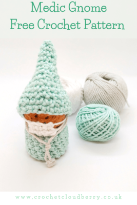 Medic gnome - free crochet pattern - crochet cloudberry