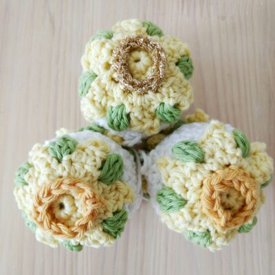 Daffodil Easter Bauble - Free Crochet Pattern - Crochet Cloudberry