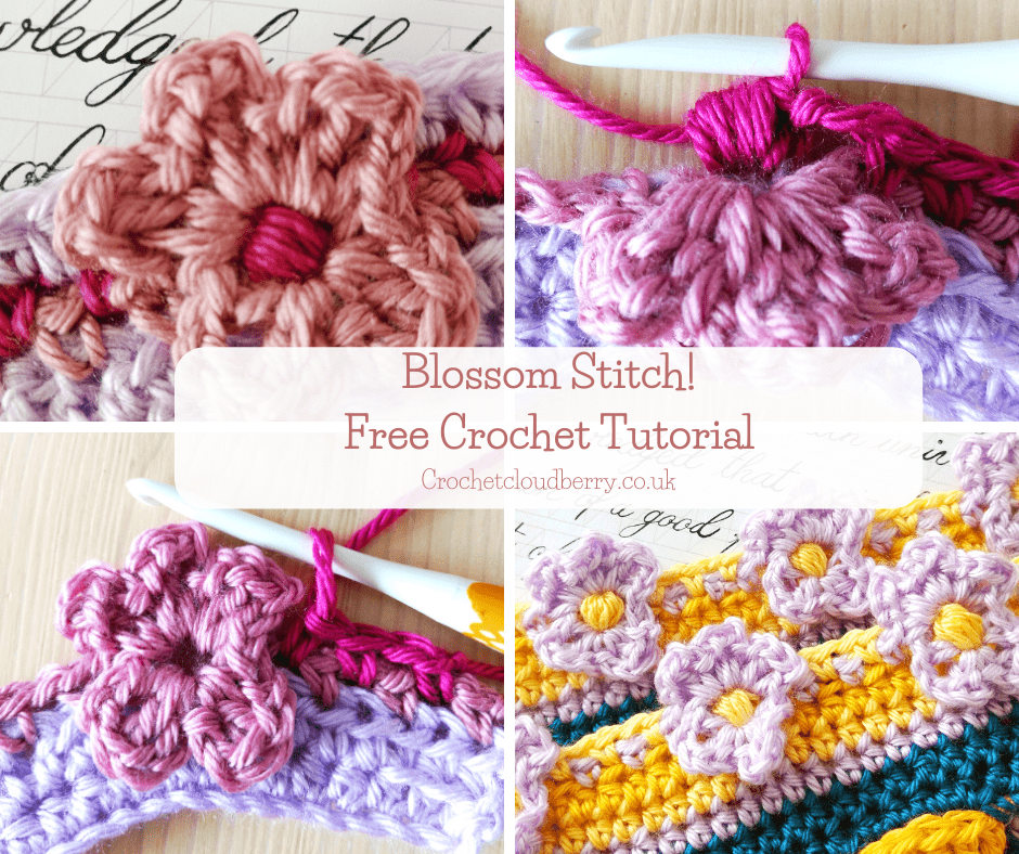 Blossom Stitch in A Row – Crochet Tutorial – Crochet Cloudberry