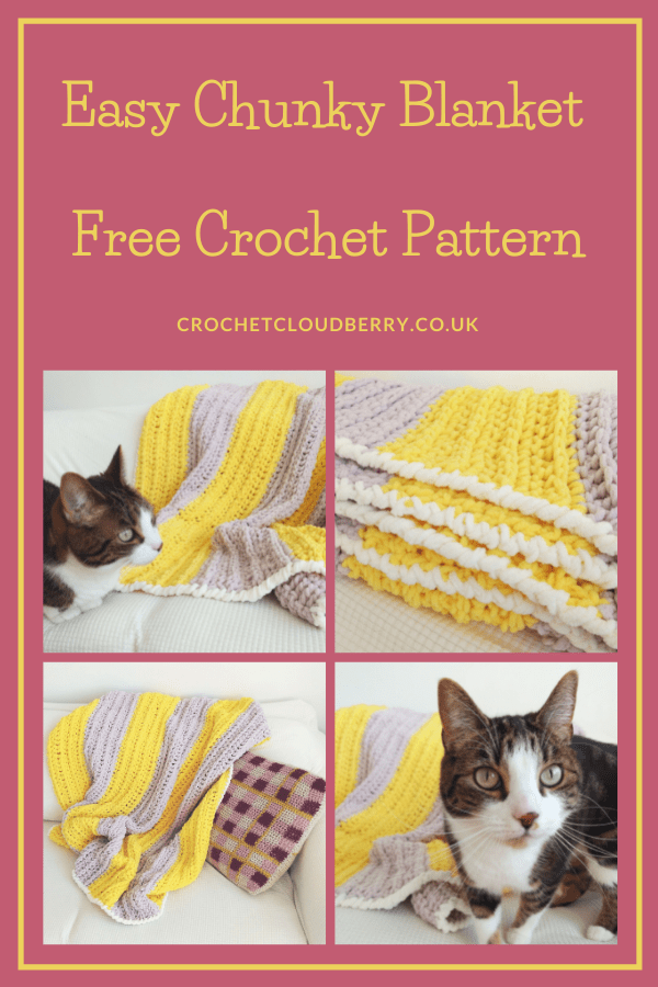 Easy Chunky Crochet Blanket - Free Pattern - Crochet Cloudberry
