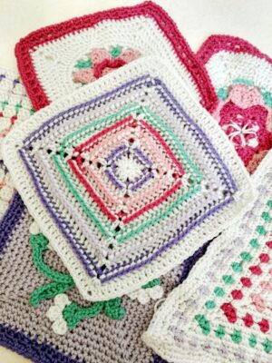 2023 Crochet Blanket - free crochet pattern - June Granny Square - Crochet Cloudberry
