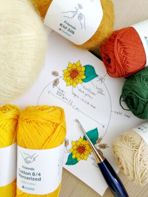 Sunflower Wreath - Free crochet pattern - crochet cloudberry