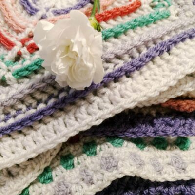 Join and border - Free crochet pattern - crochet blanket - crochet cloudberry